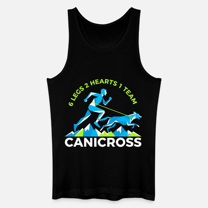 Canicross 6 Beine Team - Männer Bio Tank Top - Schwarz