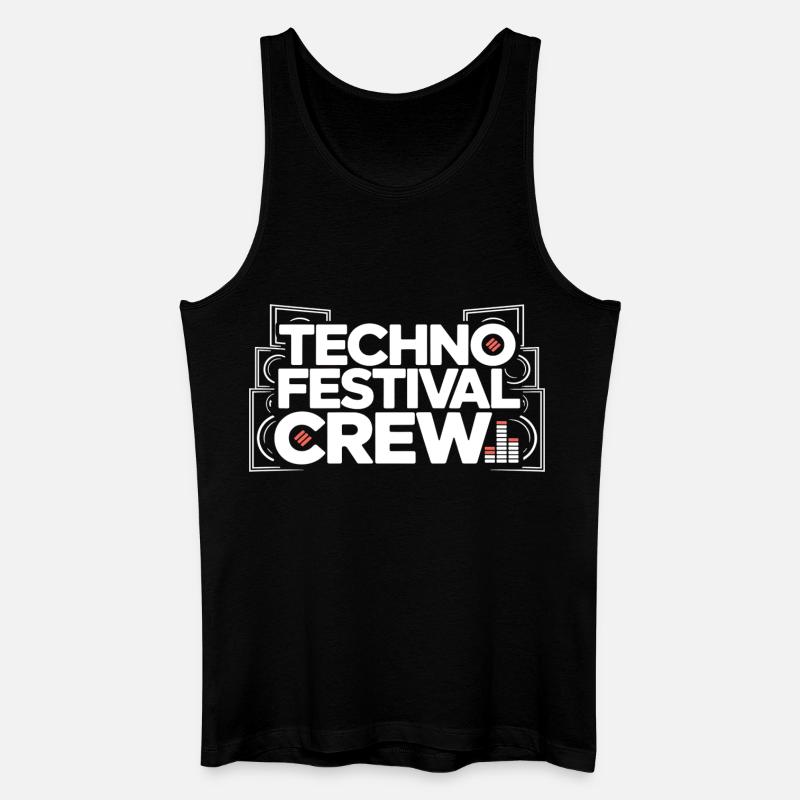 Techno Festival Crew – Techo Party Outfit - Männer Bio Tank Top - Schwarz