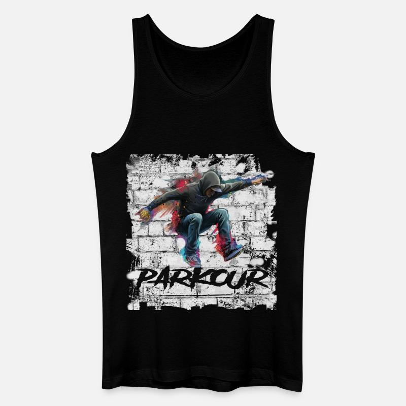Parkour - Männer Bio Tank Top - Schwarz