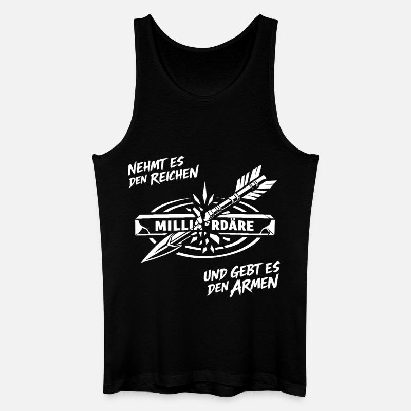 Nehmt Es Den Reichen - Männer Bio Tank Top - Schwarz