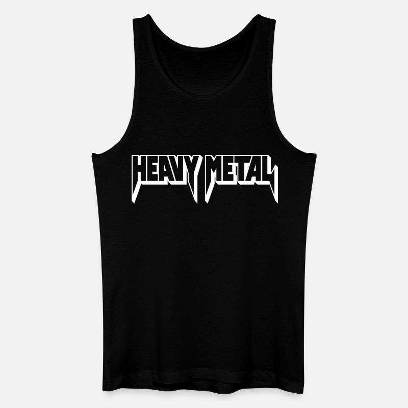 Heavy Metal 3D-Logo - Männer Bio Tank Top - Schwarz