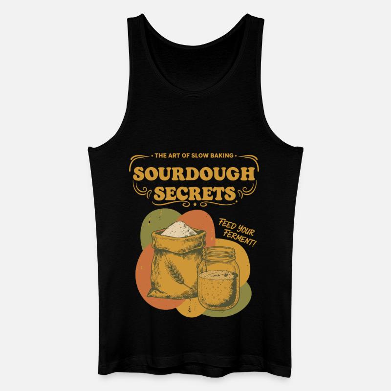 Sourdough Secrets Bread Baking Starter Baker - Men’s Organic Tank Top - black