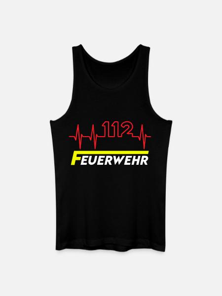 Feuewehr 112 - Männer Bio Tank Top - Schwarz