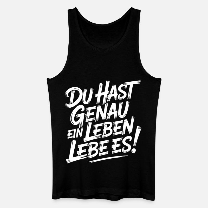 Nur ein Leben – Lebe es - Männer Bio Tank Top - Schwarz