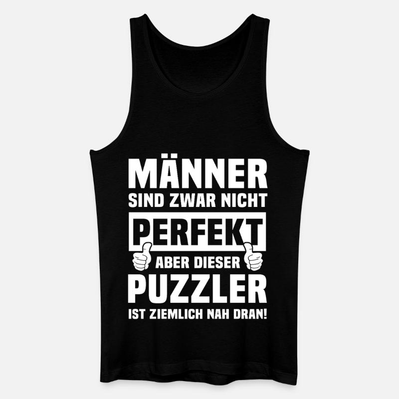Puzzler - Männer Bio Tank Top - Schwarz