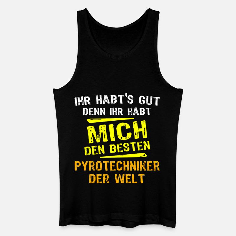 Pyrotechniker Geschenk - Männer Bio Tank Top - Schwarz