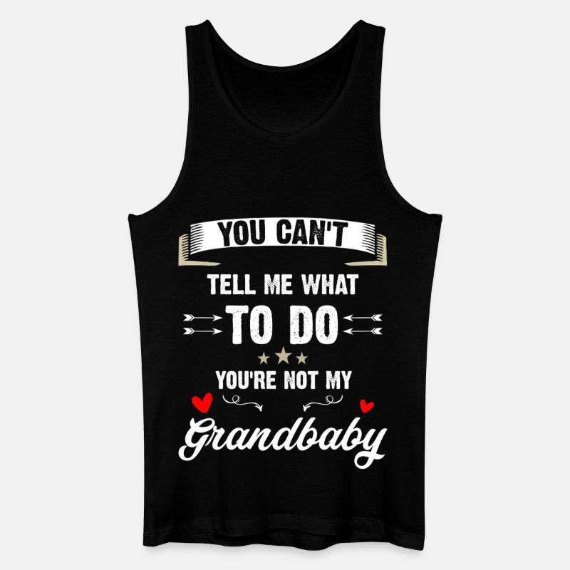 Grandbaby Sass Slogan Tee - Männer Bio Tank Top - Schwarz