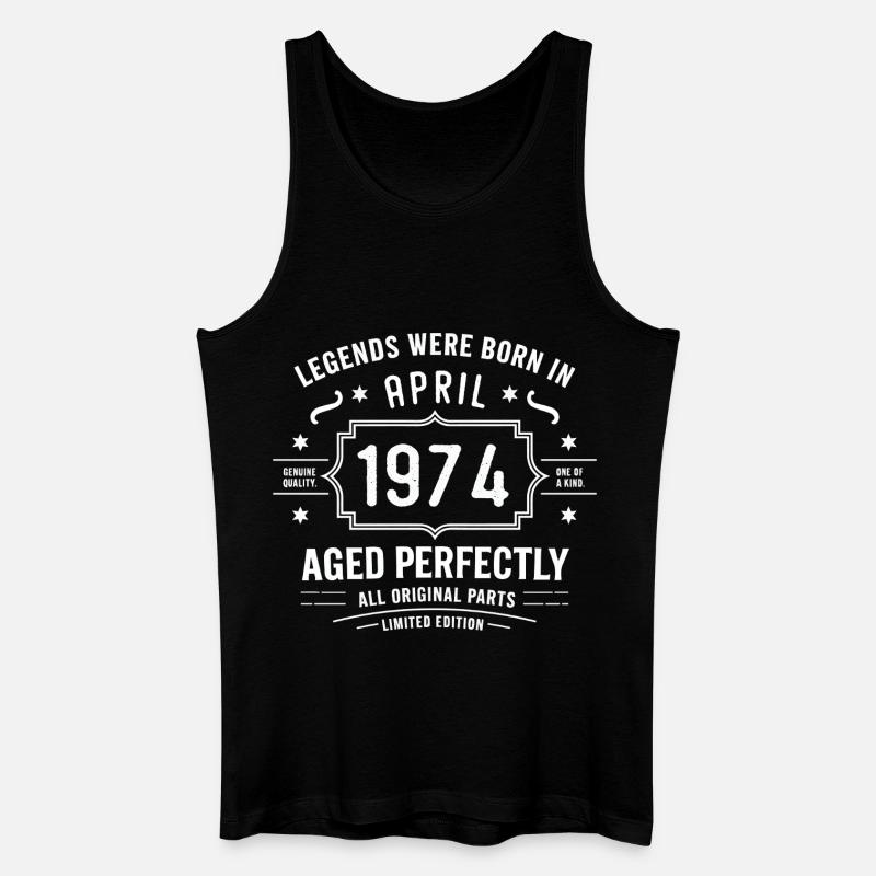 April 1974 - Männer Bio Tank Top - Schwarz