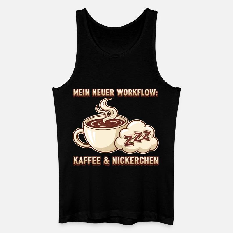 Kaffee Nickerchen Workflow - Männer Bio Tank Top - Schwarz