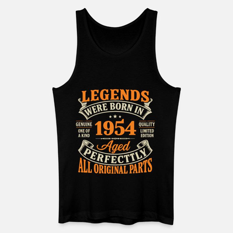 Legends 1954 perfekt gealtert - Männer Bio Tank Top - Schwarz