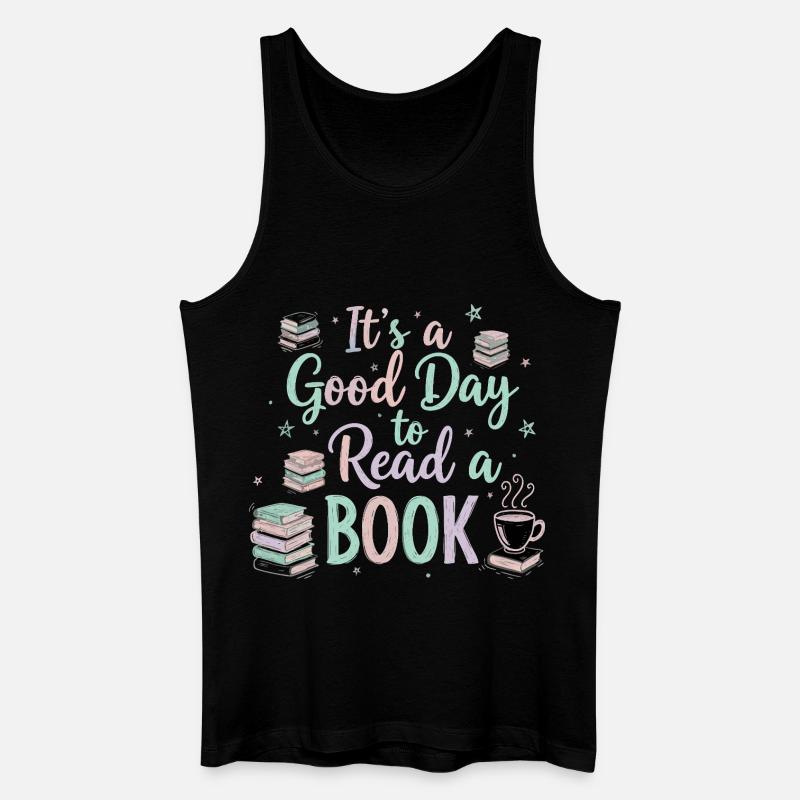 Good Day Read Book - Männer Bio Tank Top - Schwarz