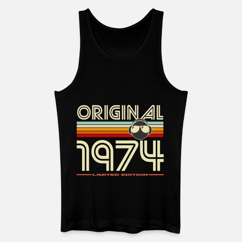 Originale Retro-Edition von 1974 - Männer Bio Tank Top - Schwarz