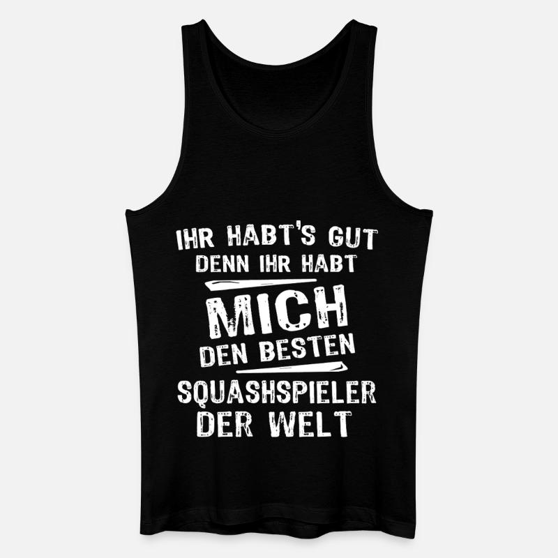Squashspieler - Männer Bio Tank Top - Schwarz