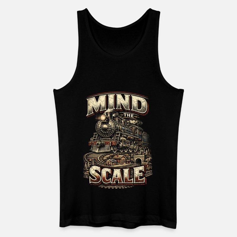 Modelleisenbahn Eisenbahn Mind The Scale - Débardeur bio Homme - noir