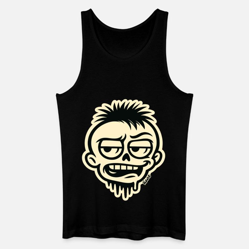 Schädelgraffiti - Männer Bio Tank Top - Schwarz