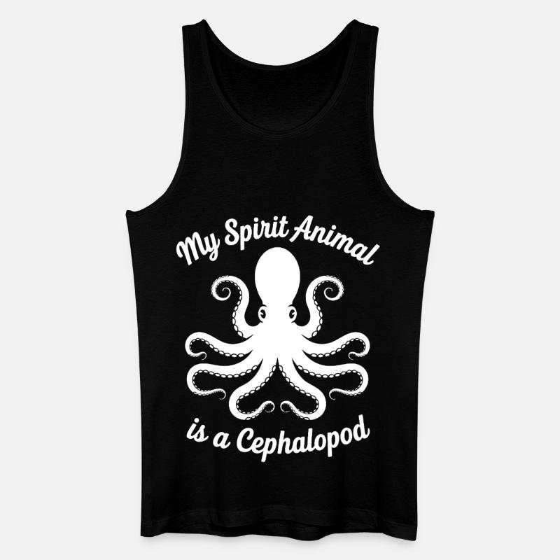 Cephalopod Design - Männer Bio Tank Top - Schwarz