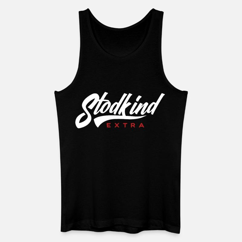 Stodkind Extra WHITE - Männer Bio Tank Top - Schwarz