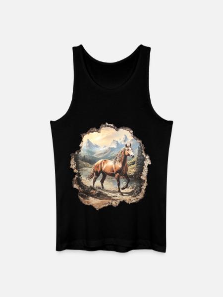 Horse Mountains - Men’s Organic Tank Top - black