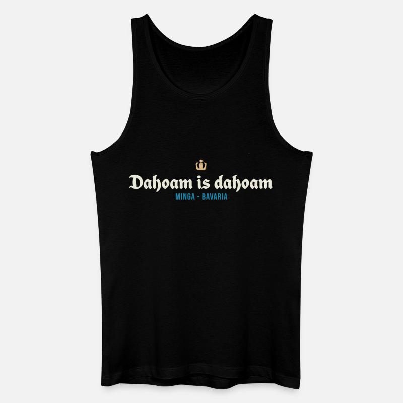 Dahoam is dahoam - Männer Bio Tank Top - Schwarz
