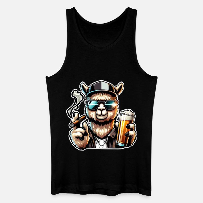 Party Alpaka - Männer Bio Tank Top - Schwarz