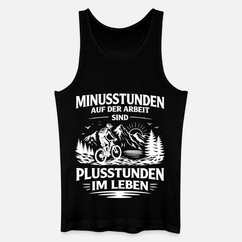 Minusstunden auf der Arbeit Plusstunden im Leben - Männer Bio Tank Top - Schwarz