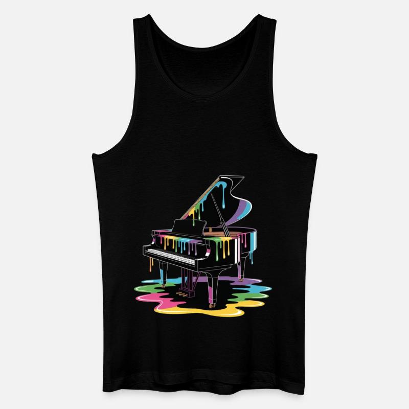 Buntes klavier - Männer Bio Tank Top - Schwarz