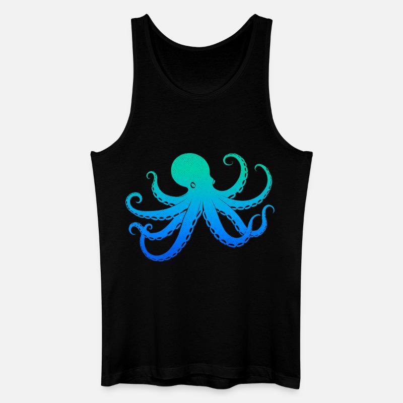 Oktopus Jungen Kinden Herren Krake - Männer Bio Tank Top - Schwarz