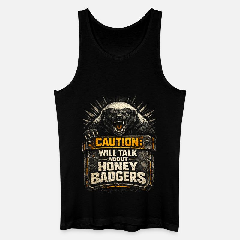 Honigdachs Honey Badger Tier - Männer Bio Tank Top - Schwarz