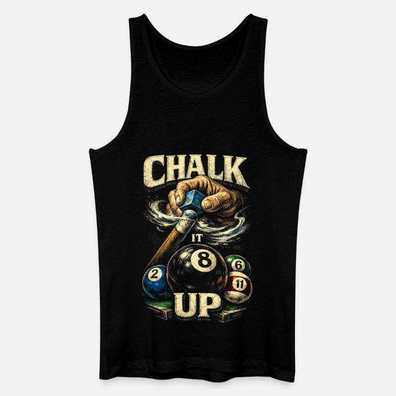 8-Ball Billard Chalk Up - Männer Bio Tank Top - Schwarz