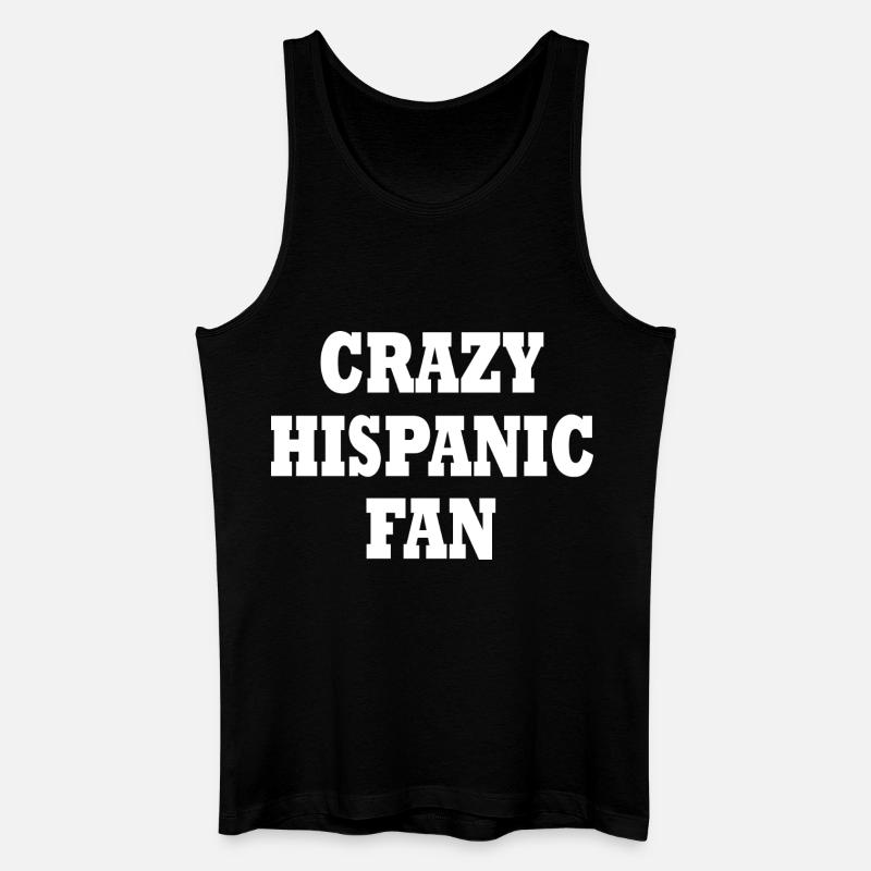 crazy hispanic fan - Männer Bio Tank Top - Schwarz