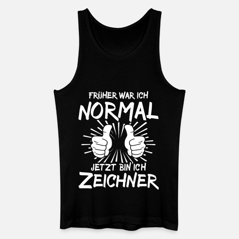 Zeichner - Männer Bio Tank Top - Schwarz