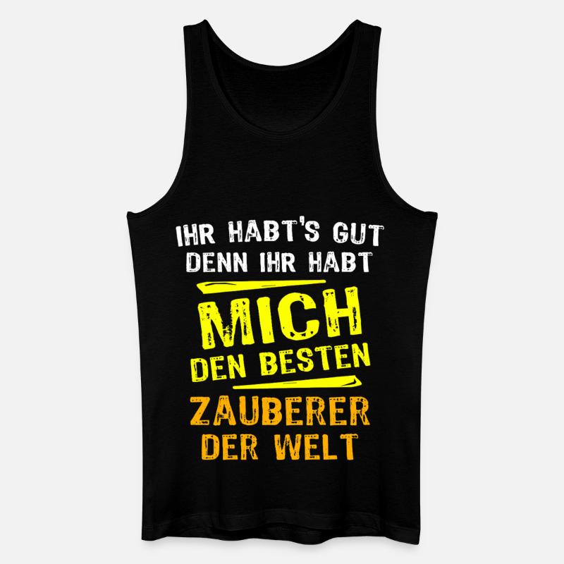 Zauberer Geschenk - Männer Bio Tank Top - Schwarz