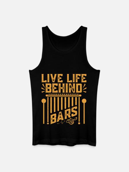 Marimbist Leben hinter Gittern Percussion Pit - Männer Bio Tank Top - Schwarz