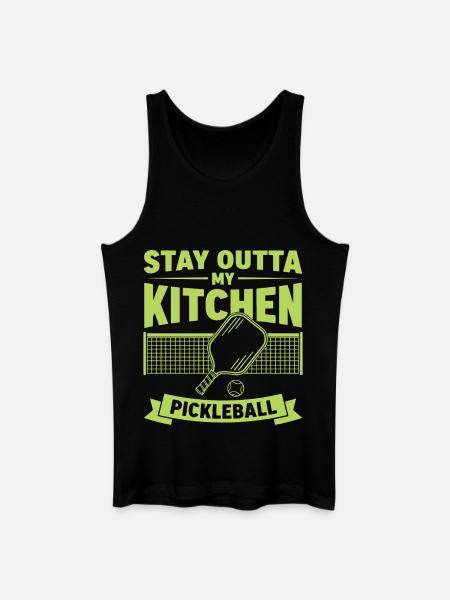 Pickleball Håll dig borta från mitt kök Rolig spelarlek - Ekologisk tanktopp herr - svart