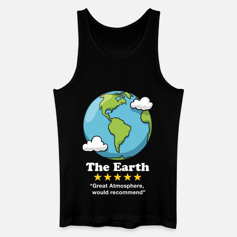 Die Erde - Männer Bio Tank Top - Schwarz