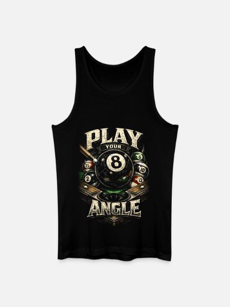 8-Ball Billiards Play Your Angle - Men’s Organic Tank Top - black