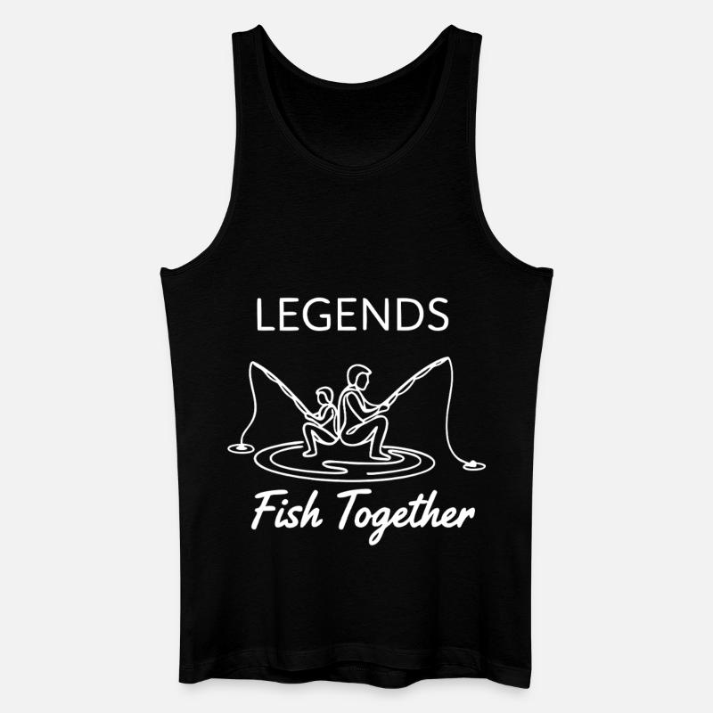Angeln Legenden Spruch - Männer Bio Tank Top - Schwarz