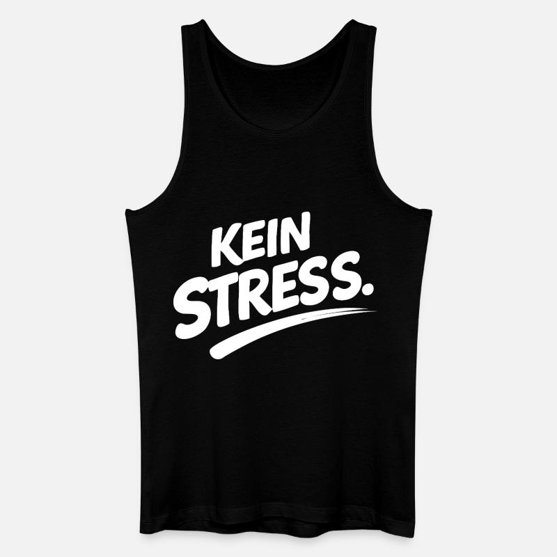 IM FLOW Shirt – Minimal Statement - Männer Bio Tank Top - Schwarz