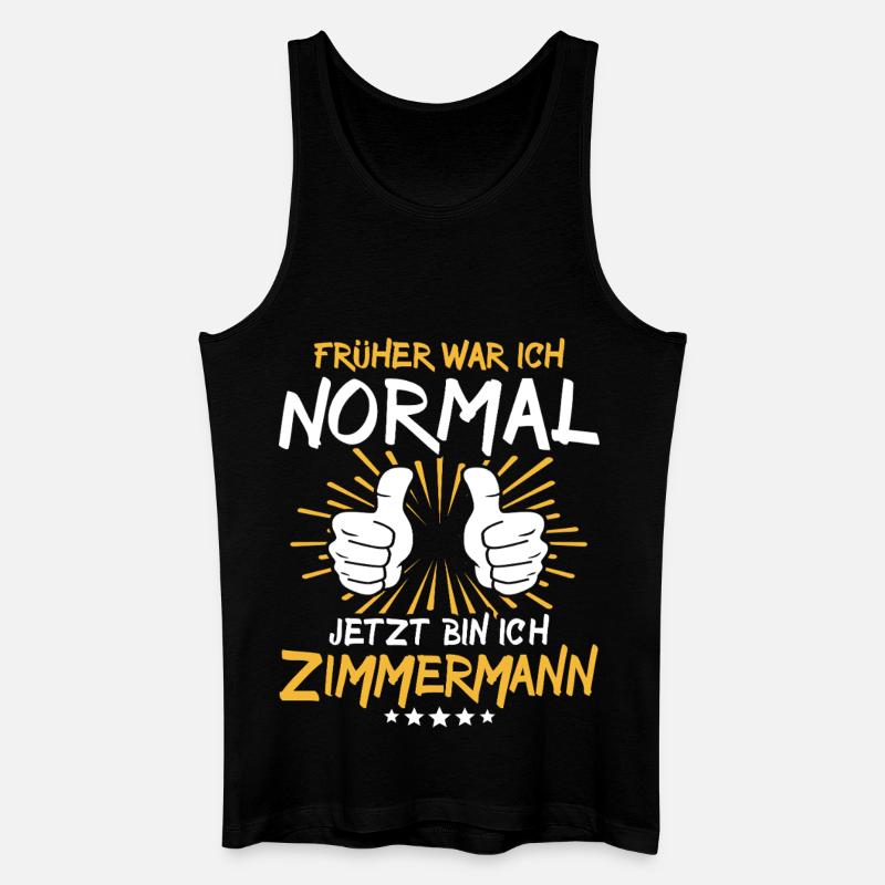 Zimmermann Spruch - Männer Bio Tank Top - Schwarz