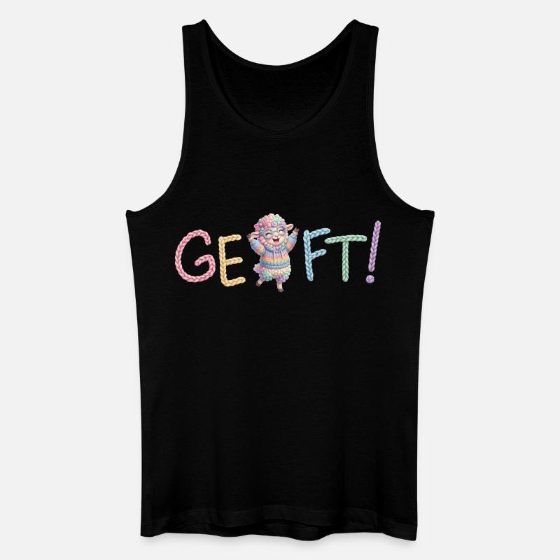 Geschafft! Schaf - Männer Bio Tank Top - Schwarz