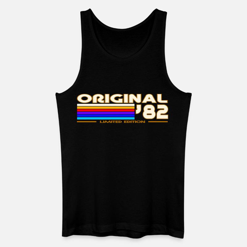 Originales 82 Retro Rainbow - Männer Bio Tank Top - Schwarz