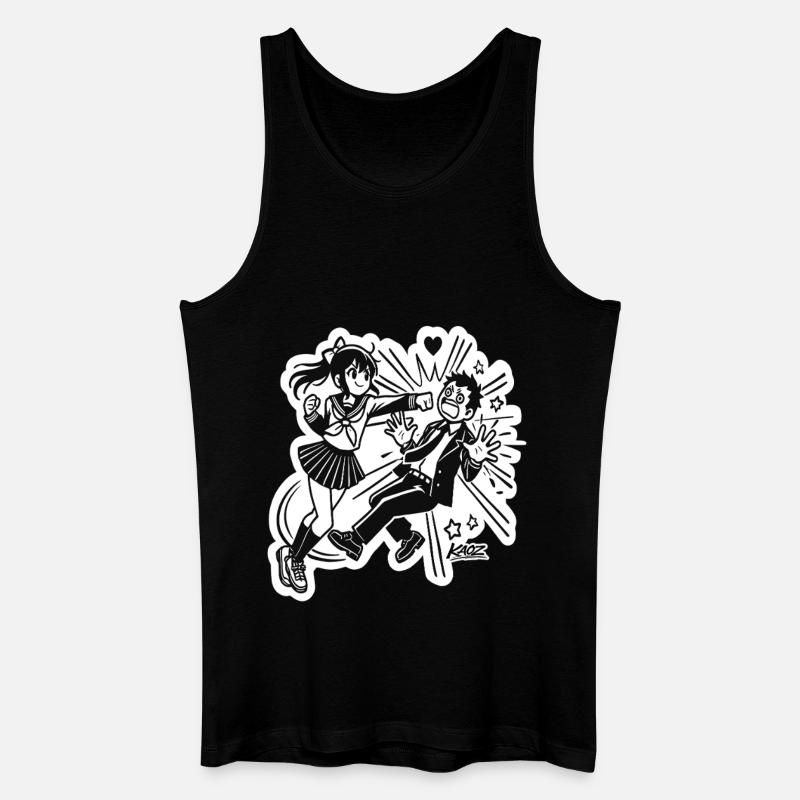 Manga-Anime-Mädchen-Heldin-Szene - Männer Bio Tank Top - Schwarz