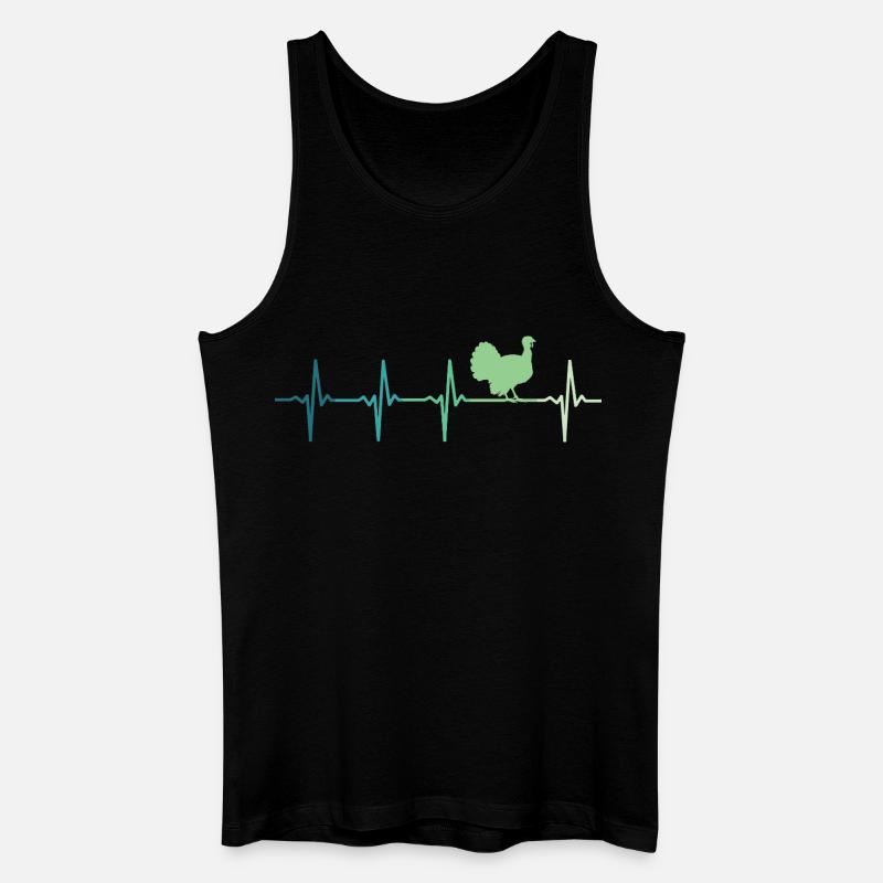Truthahnherzschlag Truthahn - Männer Bio Tank Top - Schwarz