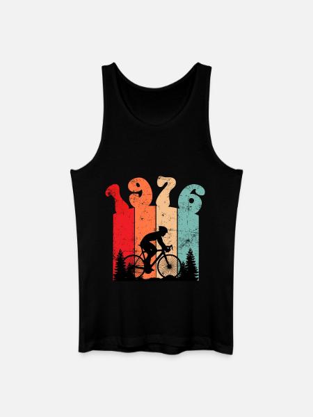 Årgang 1976 - Økologisk tanktop til mænd - sort