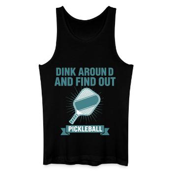 Pickleball spielt herum und findet die Liebe der Spieler heraus - Männer Bio Tank Top - Schwarz - Vorne
