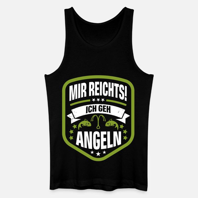 Angeln - Männer Bio Tank Top - Schwarz