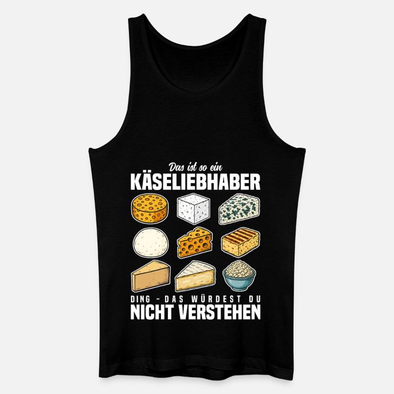 Käseliebhaber - Männer Bio Tank Top - Schwarz