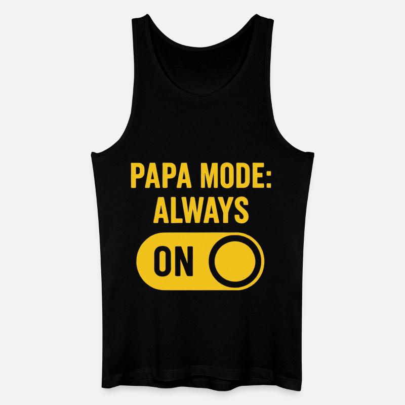 Papa Mode: Always On Design - Männer Bio Tank Top - Schwarz