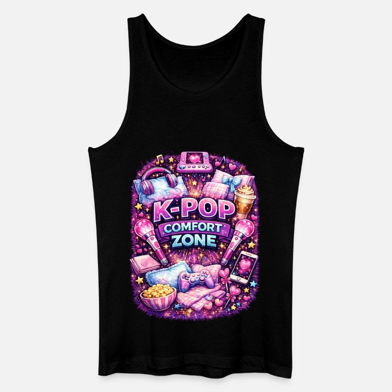 K Pop Comfort Zone - Männer Bio Tank Top - Schwarz