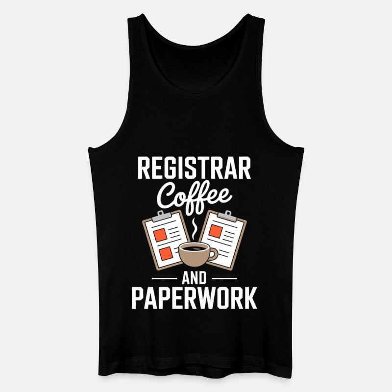 Schulsekretariat Kaffee Büro Motivation Arbeit - Männer Bio Tank Top - Schwarz